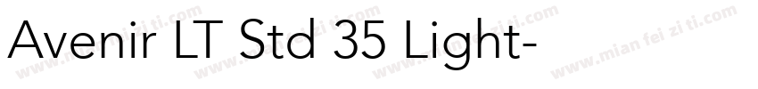 Avenir LT Std 35 Light字体转换